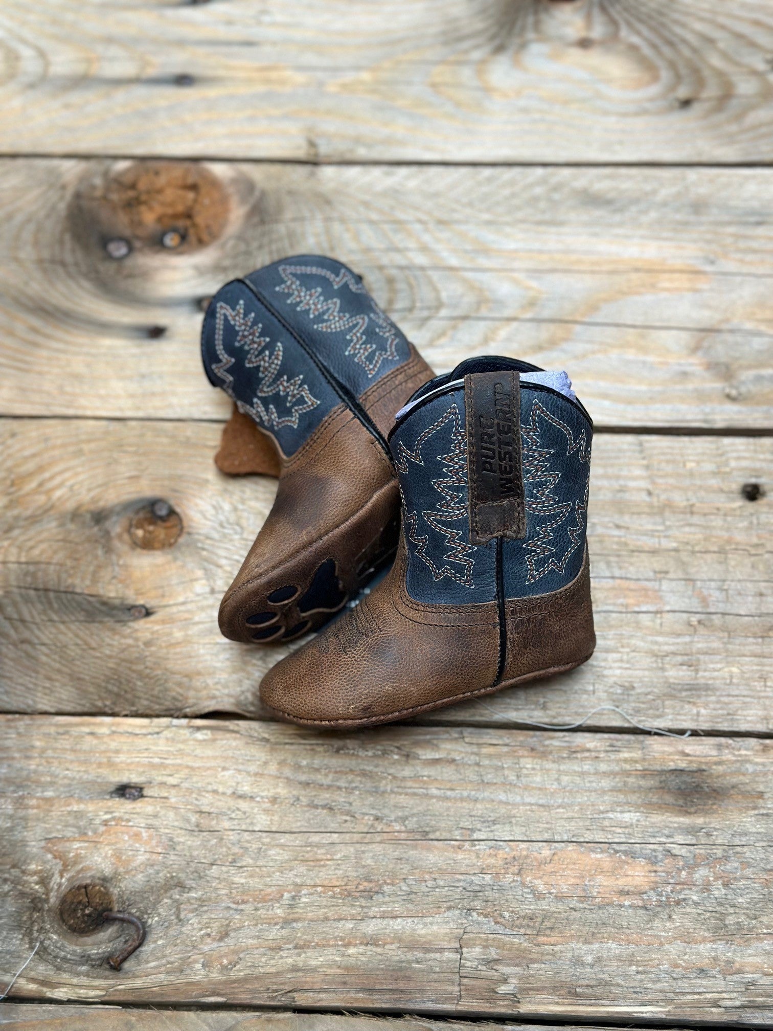 Infant Pure Western Nash Boot - Navy (6862963540045)