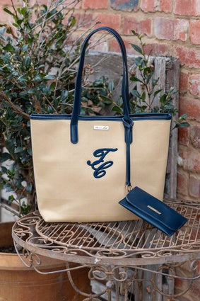 Thomas Cook Natalie Tote Bag - Camel / Navy (6894304788557)