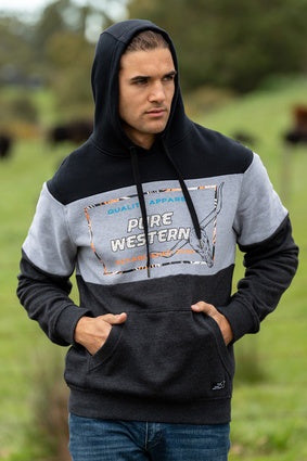 Mens Pure Western Watson Pullover Hoodie Jumper (6854559957069)
