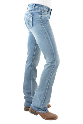 Womens Pure Western Criss Cross Relaxed Rider Jean - 36 Leg (6856391000141)