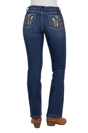 Womens Pure Western Alba Boot Cut Jean -32 Leg (7033678856269)