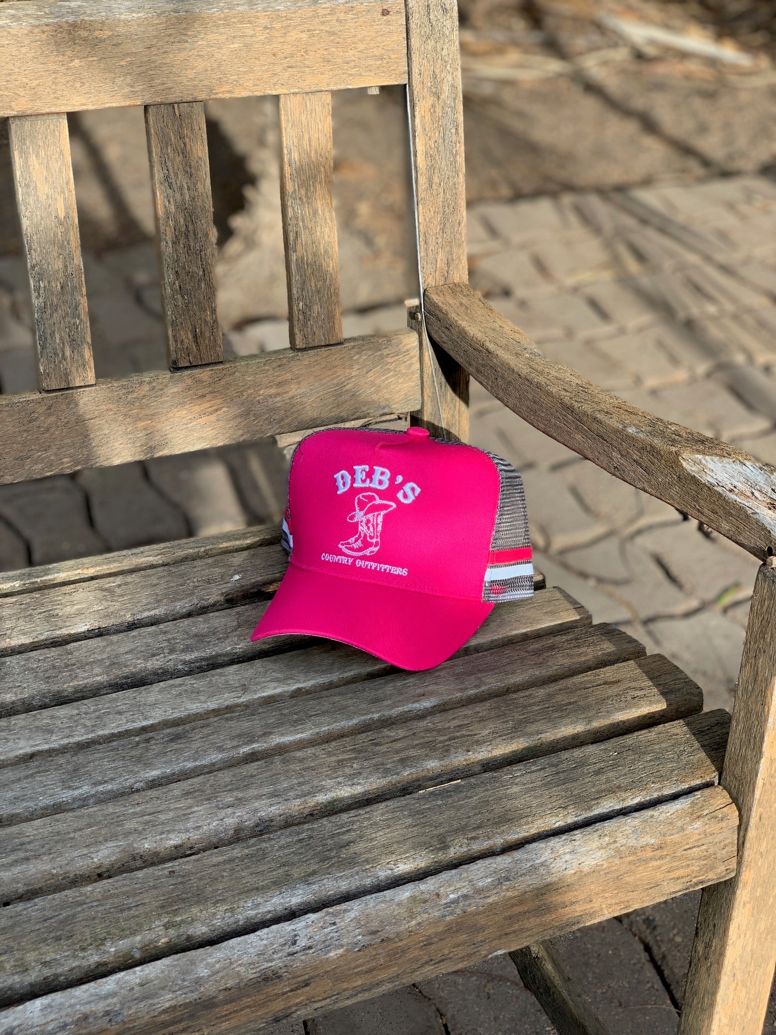 Debs Country Outfitters Pink Pony Tail Trucker (4675022618701)