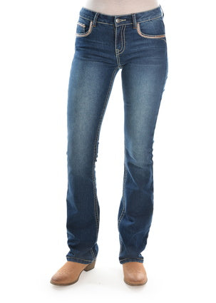 Womens Pure Western Emma Bootcut 32 Leg Jean (4662816374861)
