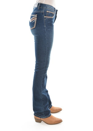Womens Pure Western Emma Bootcut 32 Leg Jean (4662816374861)