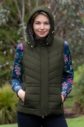 Womens Thomas Cook Mayfield Vest - Khaki (7041900347469)