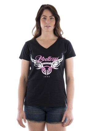Womens Bullzye Take Flight Tee TShirt - Black (6834975572045)
