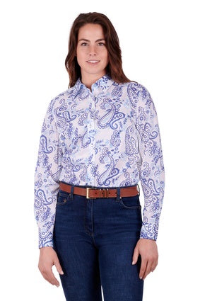 Womens Thomas Cook Piper LS Shirt - White (6894256685133)