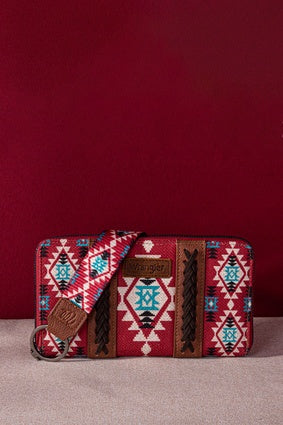 Wrangler Southwestern Large Wallet - Red (7033185206349)