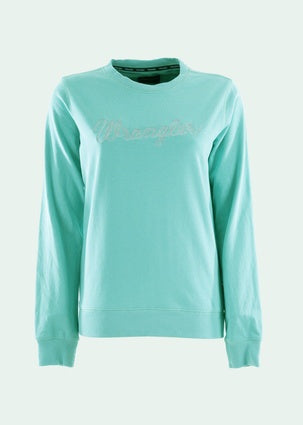 Womens Wrangler Greer Crew - Mint Marle (6834995069005)
