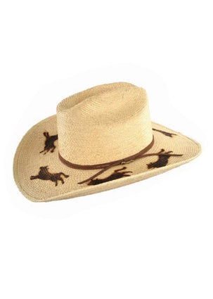 Kids Wrangler Sanchez Hat - Palm with Bull Print (6846512988237)
