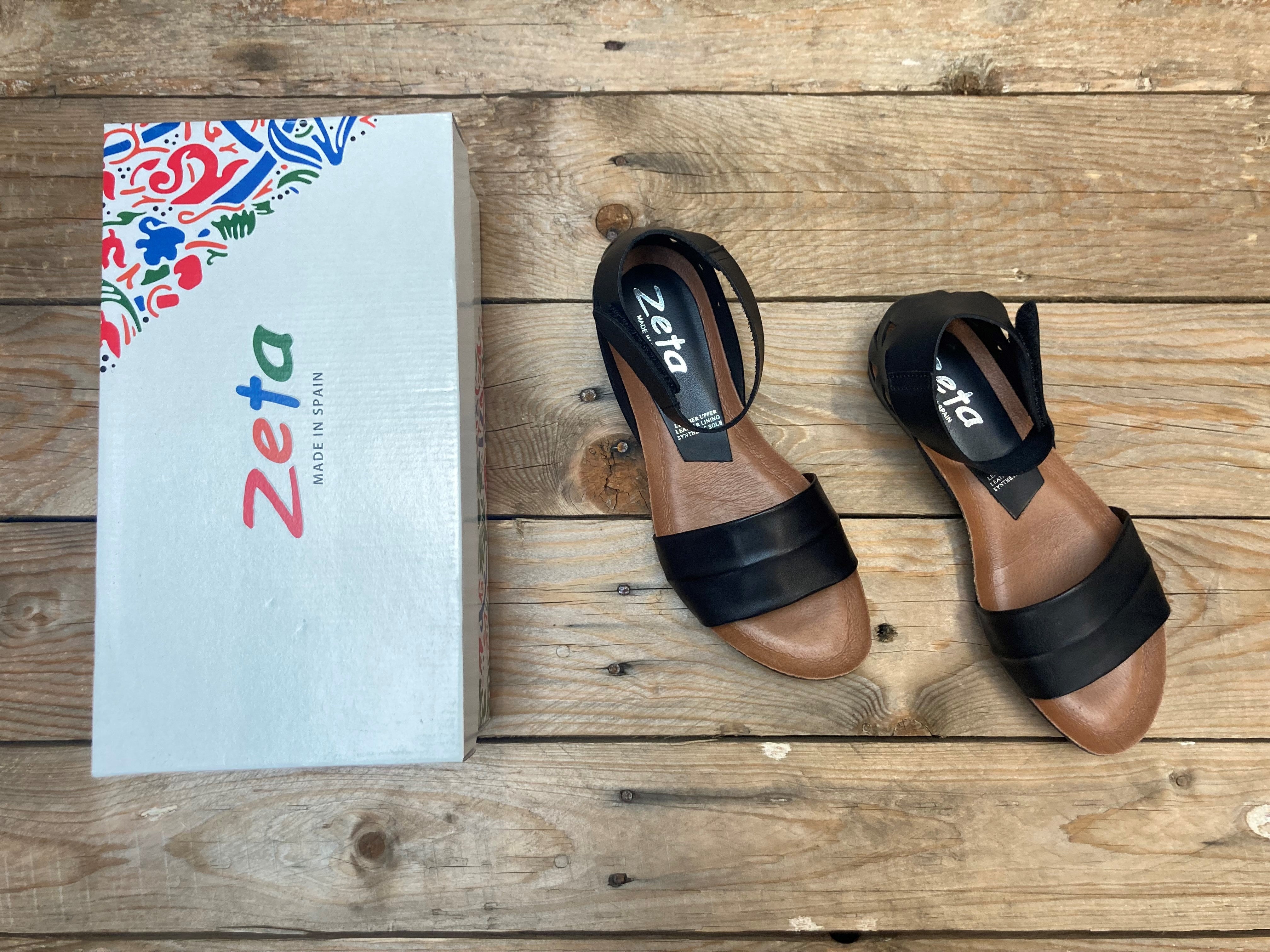 Womens Zeta Palin Sandal - Black (6896605429837)