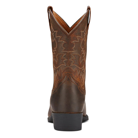 Youth Ariat Heritage Western Boot -Distressed Brown