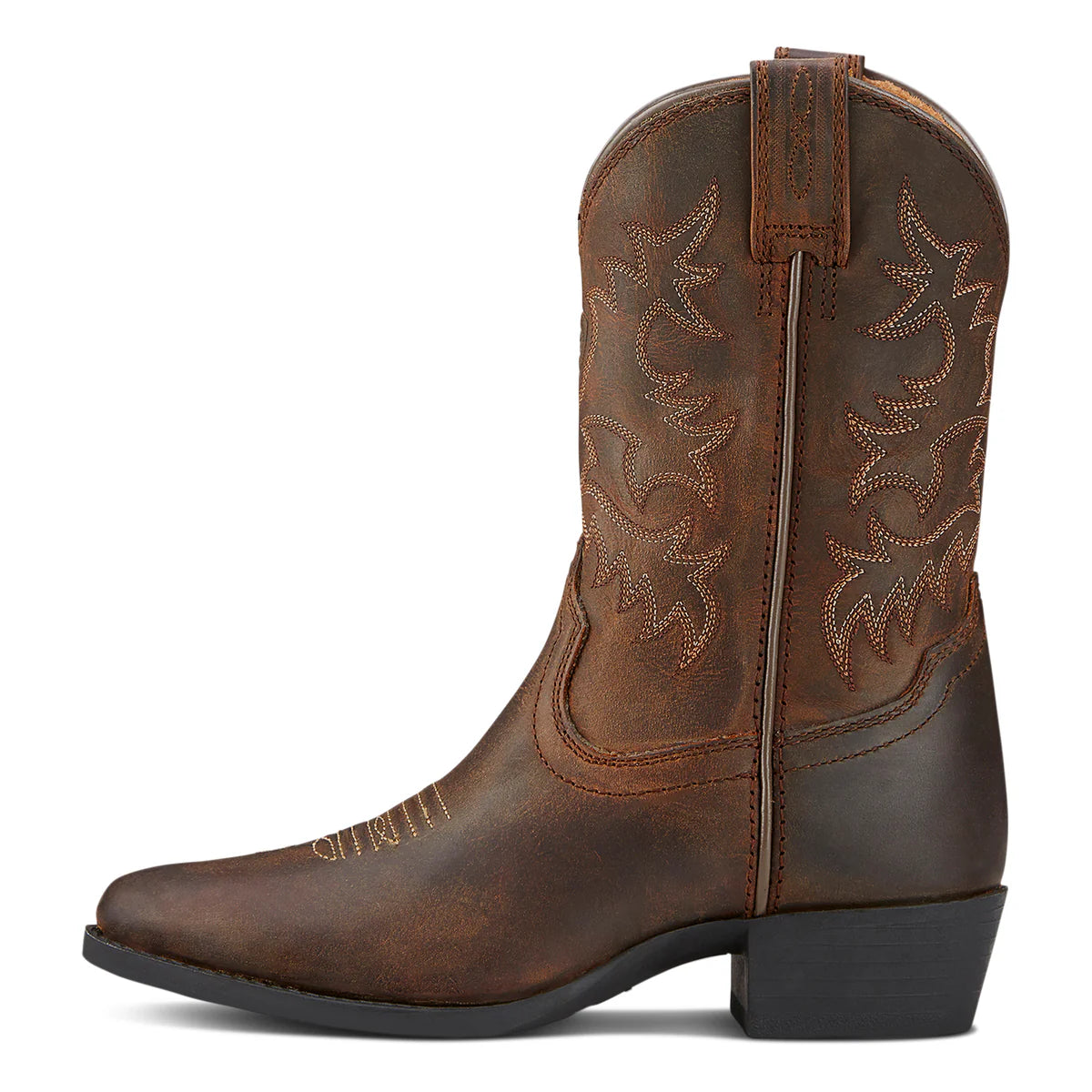 Youth Ariat Heritage Western Boot -Distressed Brown