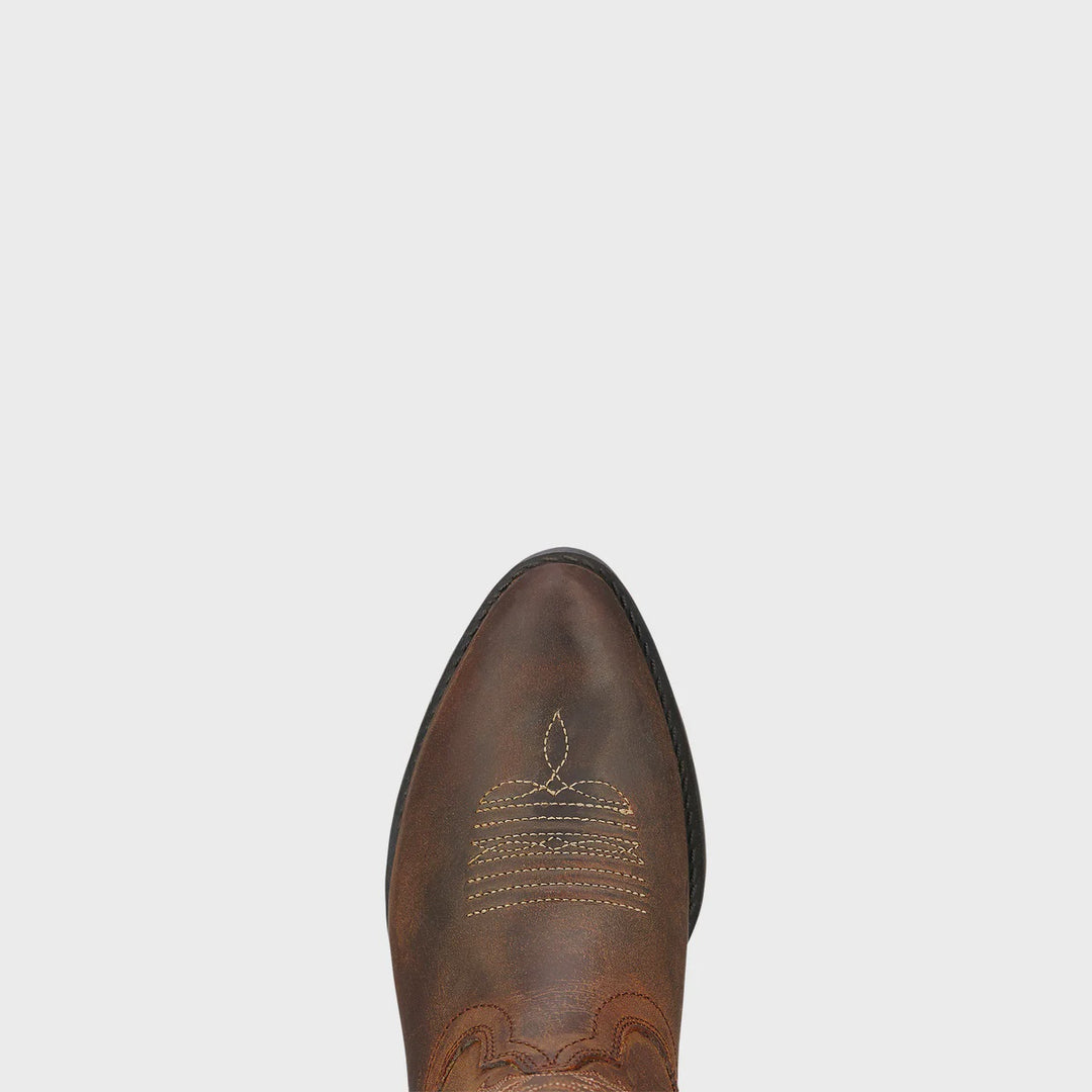 Youth Ariat Heritage Western Boot -Distressed Brown