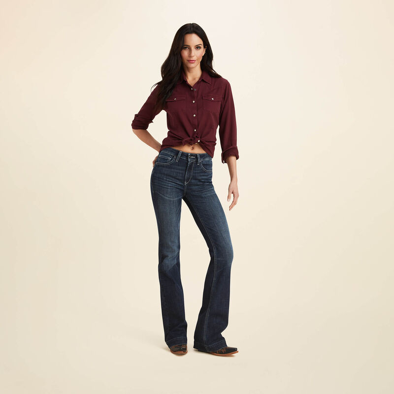 Womens Ariat High Rise Slim Trouser Jean - Ryki Missouri (6888335278157)