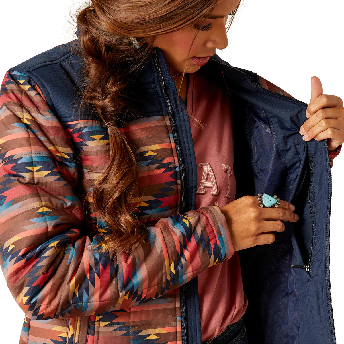Womens Ariat REAL Crius Insulated Jacket - Mirage Print (7025712824397)
