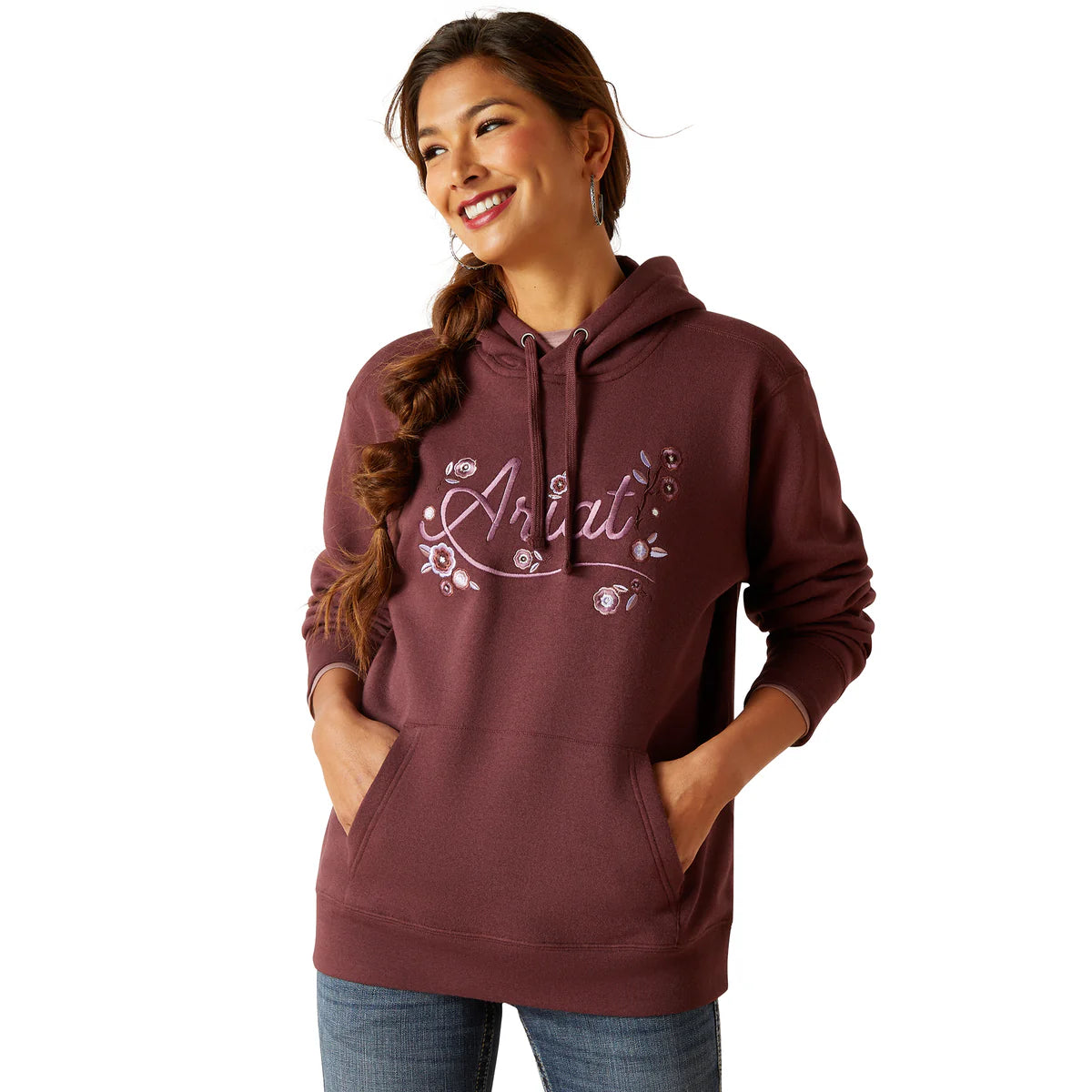 Womens Ariat Stories Hoodie - Clove Brown (7227024408653)