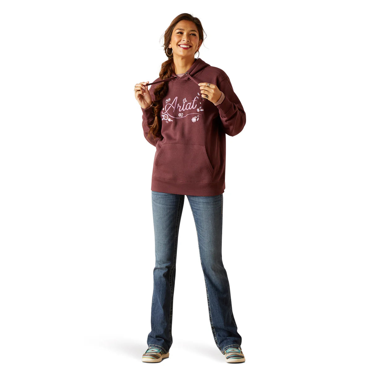 Womens Ariat Stories Hoodie - Clove Brown (7227024408653)