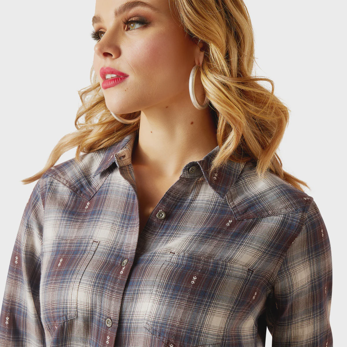 Womens Ariat REAL Billie Jean LS Shirt - Folkstone (7225669025869)