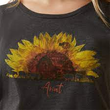 Womens Ariat Sunflower Farm Tee Tshirt (6924195168333)