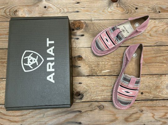 Womens Ariat Cruiser Slip on Shoe - Azalea Suede / Baby Pink Serape (7112480292941)