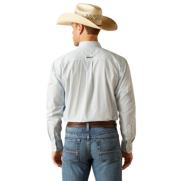 Mens Ariat WF Kolton Long Sleeve Shirt - White (7452430303309)