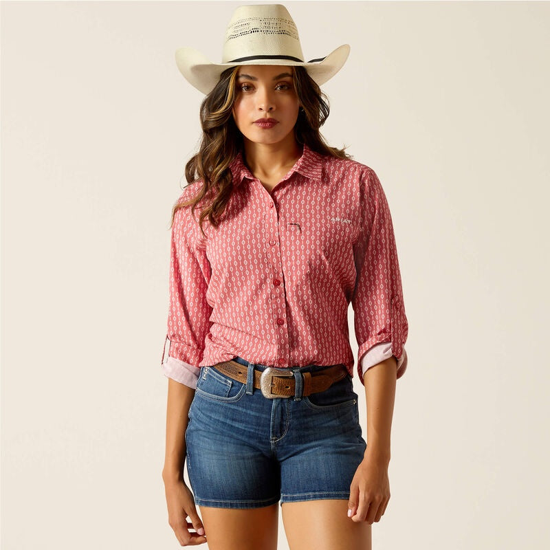 Womens Ariat VentTek LS Shirt - Lyla Geo Stripe Print (7382536749133)