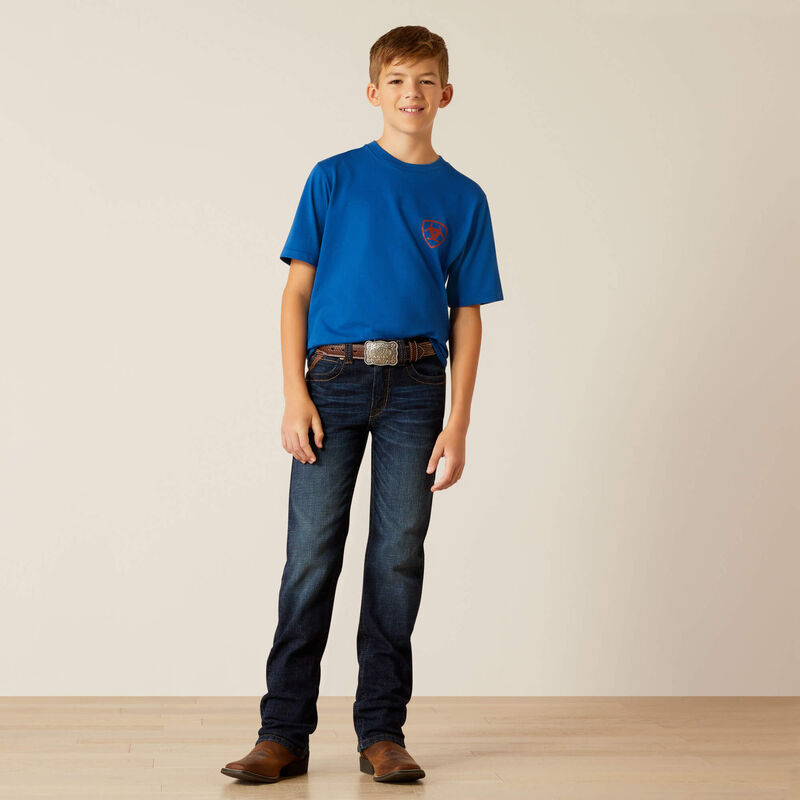 Boys Ariat B4 Relaxed Fashion Boot Cut Augustus Denim Jean - Jackson (6815076974669) (7389159293005)