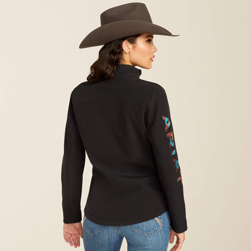 Womens Ariat New Team Softshell Jacket - Black / Serrano (7472652222541)
