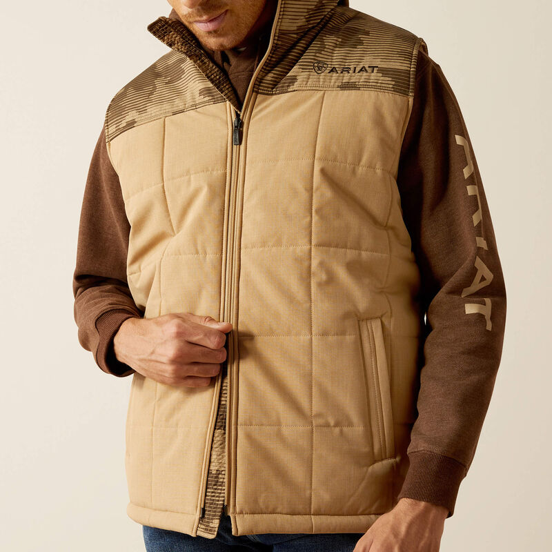 Mens Ariat Crius Insulated Vest - Cornstalk Heather (7452435349581)