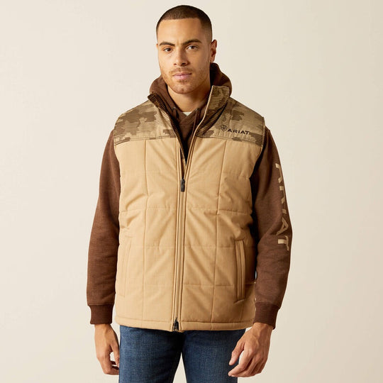 Mens Ariat Crius Insulated Vest - Cornstalk Heather (7452435349581)