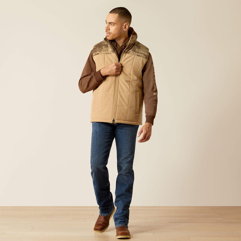 Mens Ariat Crius Insulated Vest - Cornstalk Heather (7452435349581)