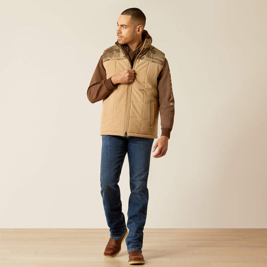 Mens Ariat Crius Insulated Vest - Cornstalk Heather (7452435349581)