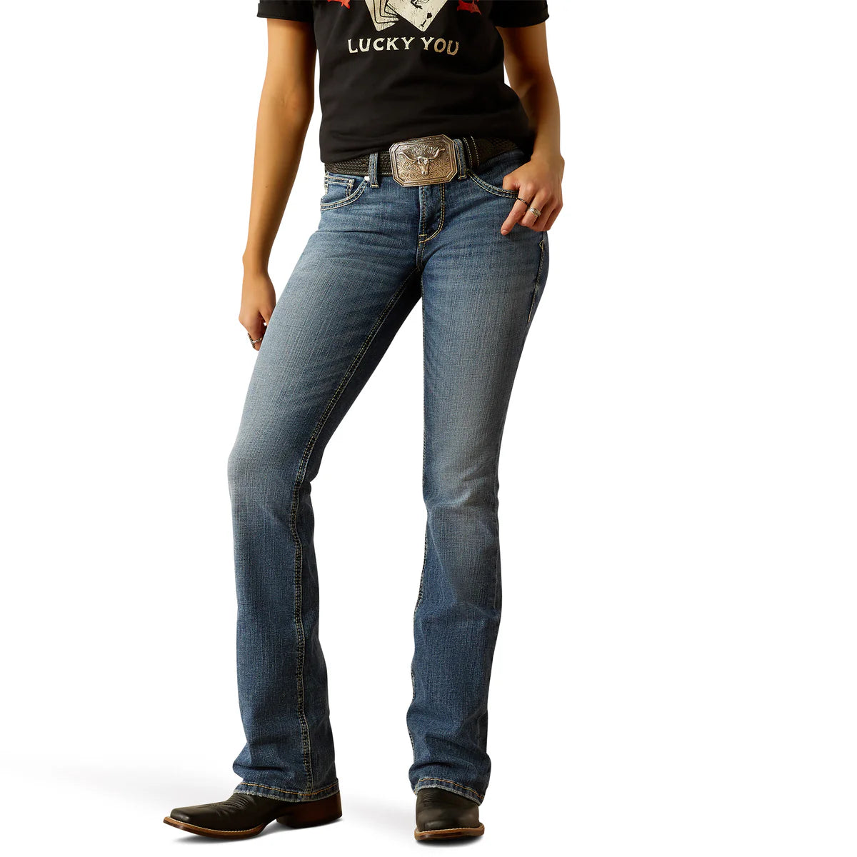Womens Ariat Brittany Perfect Rise Boot Cut Jean - Indiana (7457201356877)