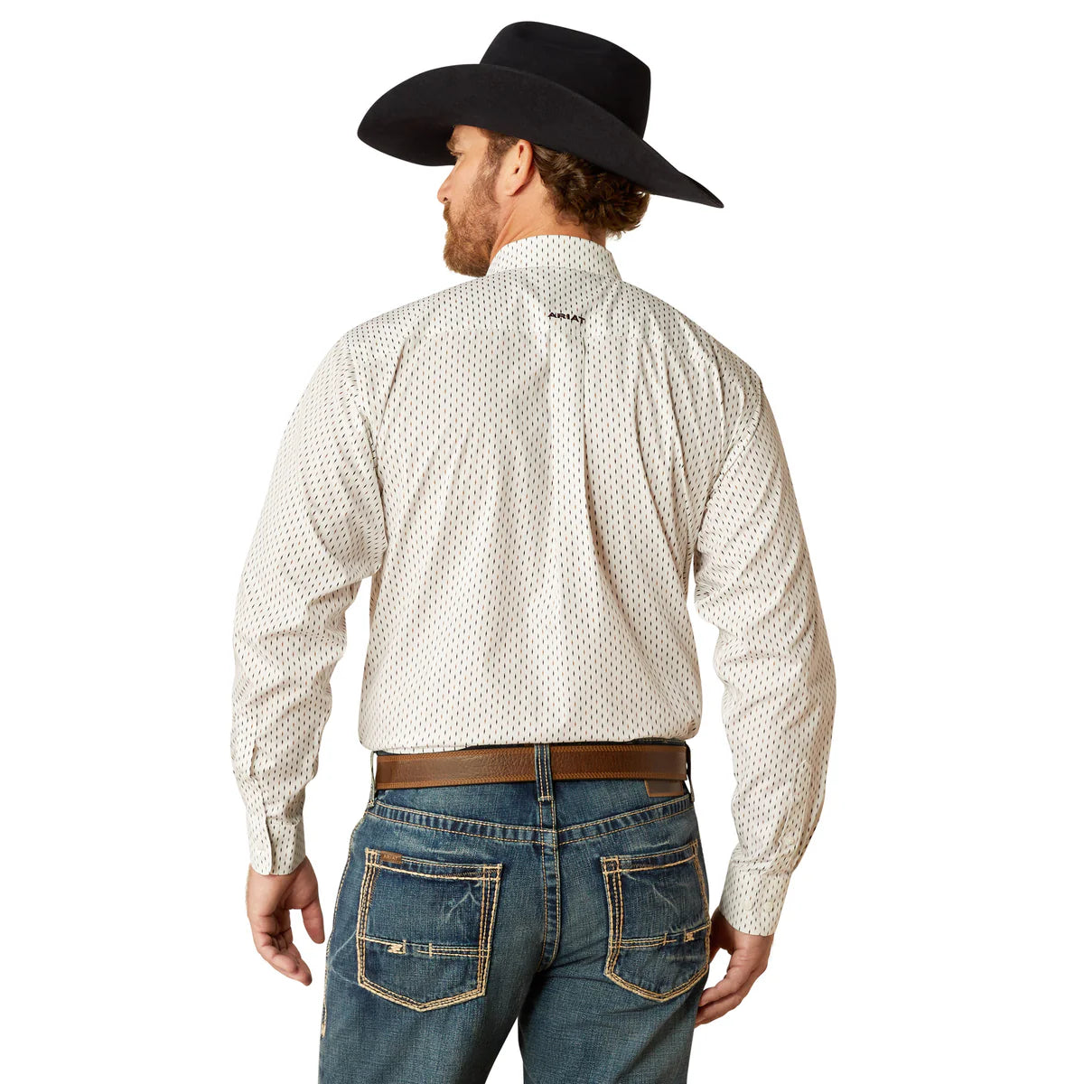 Mens Ariat Wrinkle Free Izzy Long Sleeve Shirt - White