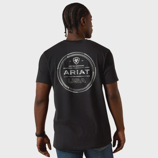 Mens Ariat Multichronos Tee Tshirt - Black