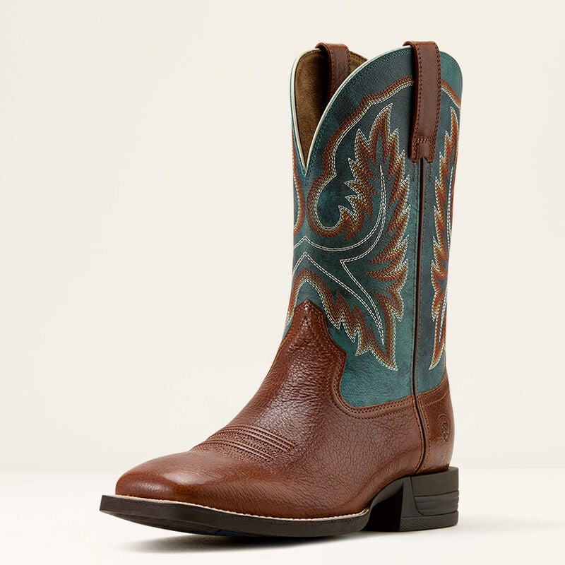 Mens Ariat Wilder Boot - Luna Tan / Forged Green (7433076244557)