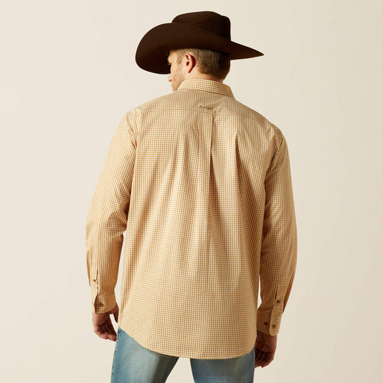 Mens Ariat Pro Series Beckett Classic Fit Shirt - Beige