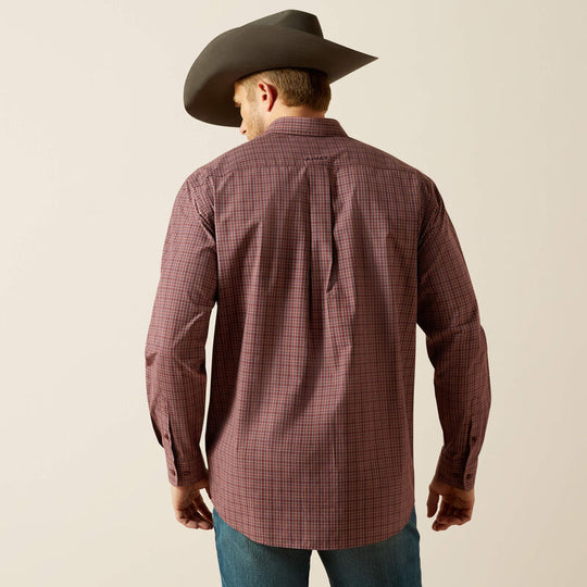 Mens Ariat Pro Series Travis Classic Fit Shirt - Burgundy