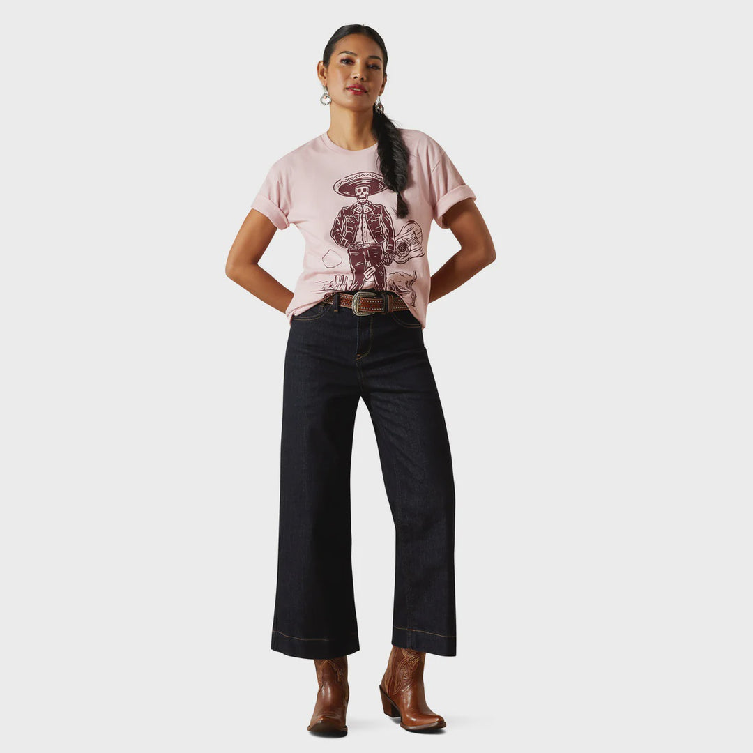 Womens Ariat Mariachi SS Tee Tshirt - Dusty Pink