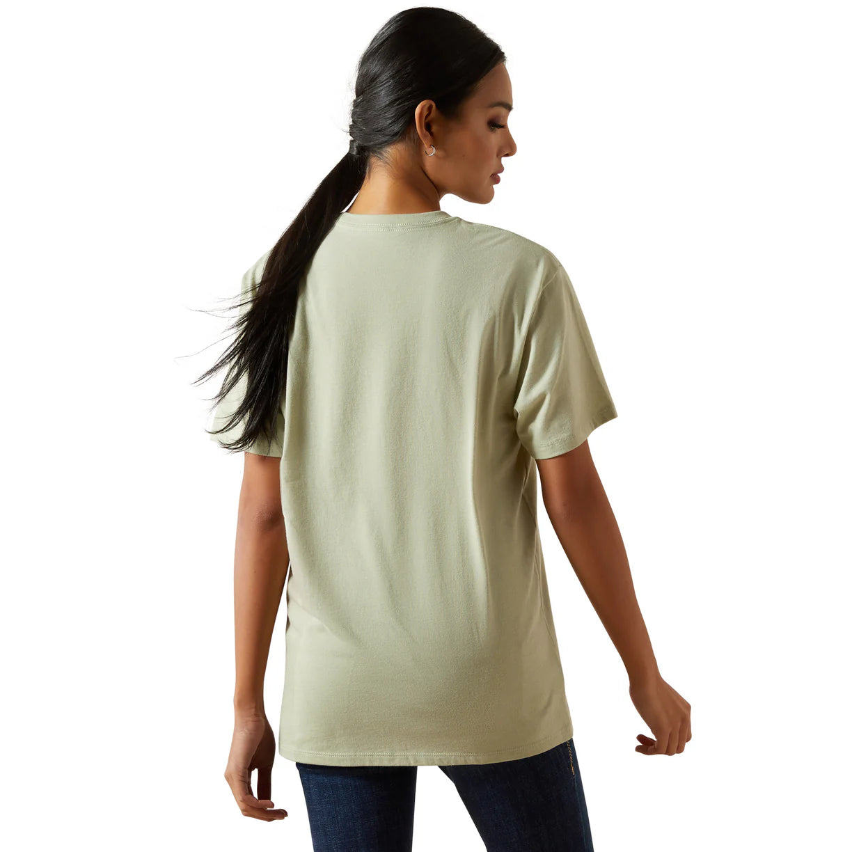 Womens Ariat Keep on Rollin SS Tee Tshirt - Desert Sage