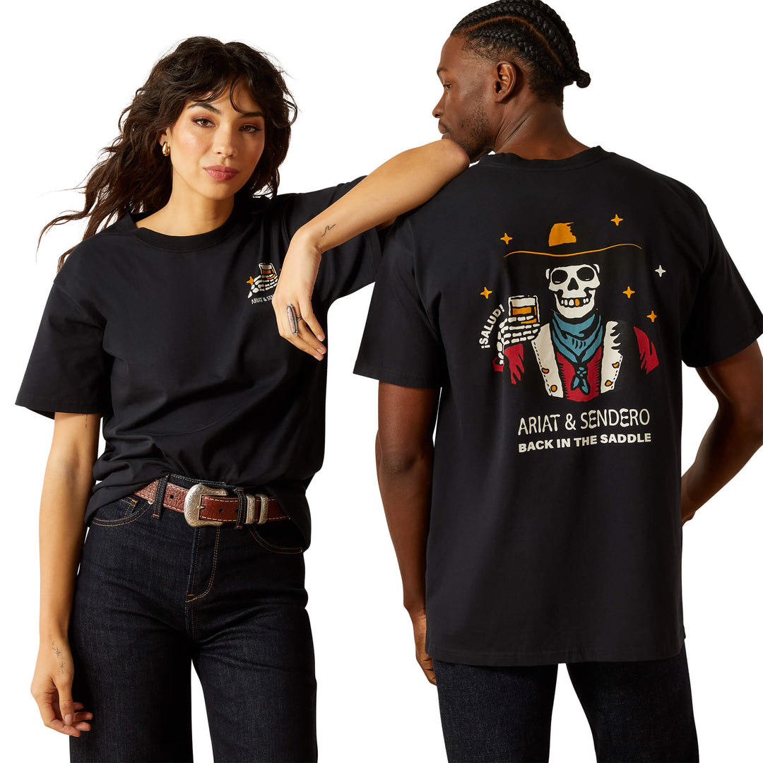 Mens Ariat Sendero When life gives you Agaves Tee Tshirt - Black