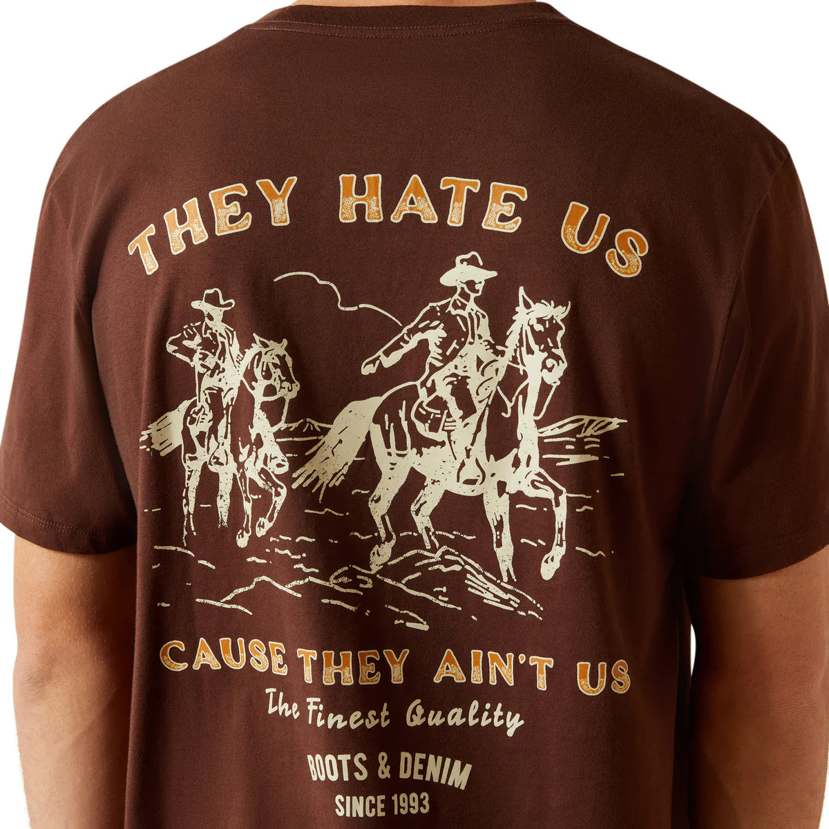 Mens Ariat Haters Club SS Tee Tshirt - Deep Mahogany
