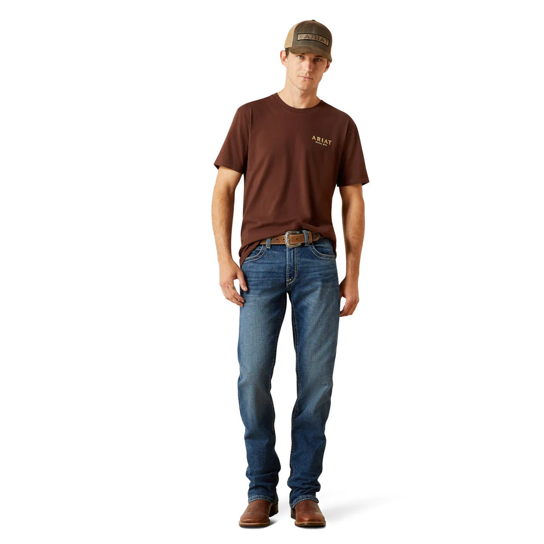 Mens Ariat Haters Club SS Tee Tshirt - Deep Mahogany