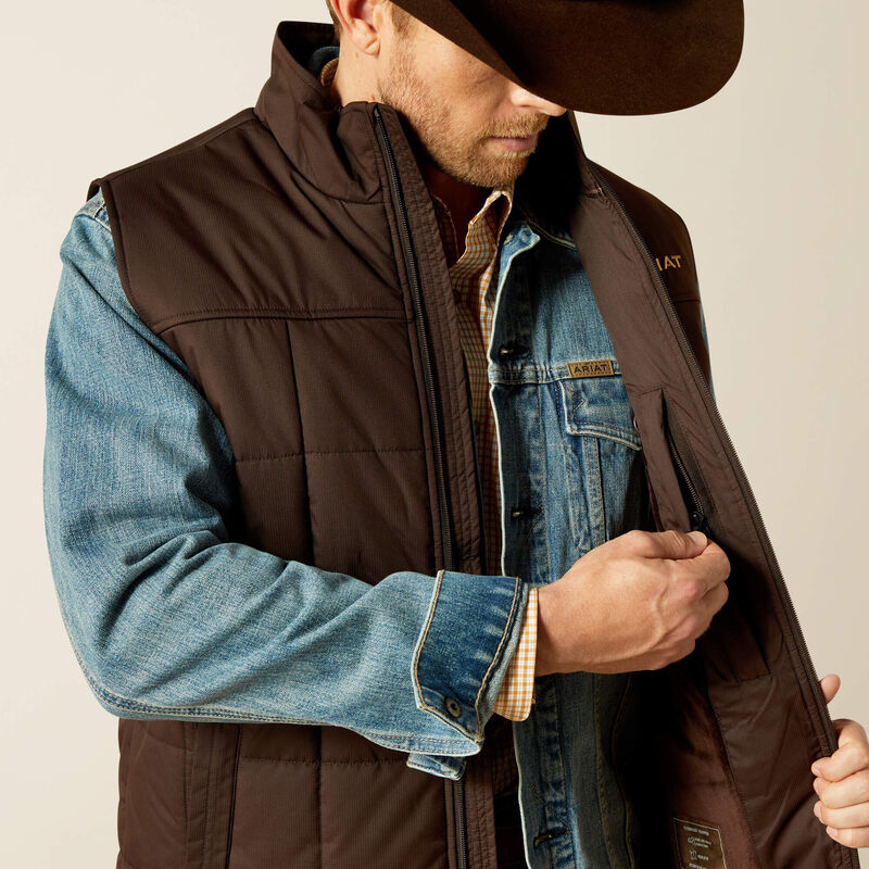 Mens Ariat Crius Insulated Vest - Brown