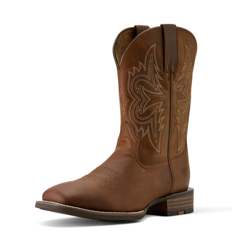 Mens Ariat Western Big Rig Boot - Distressed Brown (7550437589069)