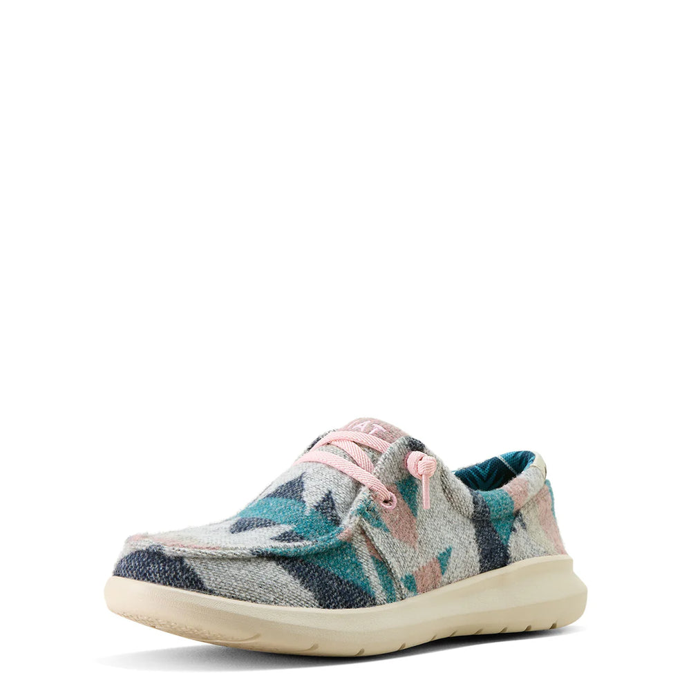 Womens Ariat Hilo Smoky Turquoise Flannel Slip on Shoe