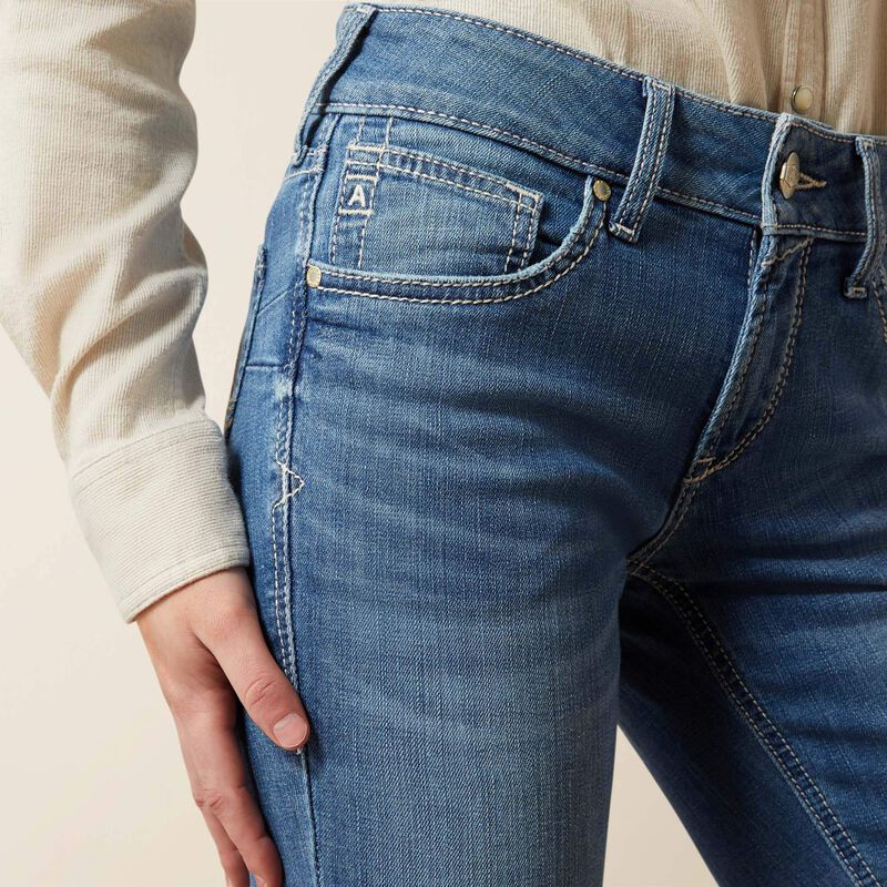 Womens Ariat Andrea Perfect Rise Raw Hem Flare Jean - Belfaire