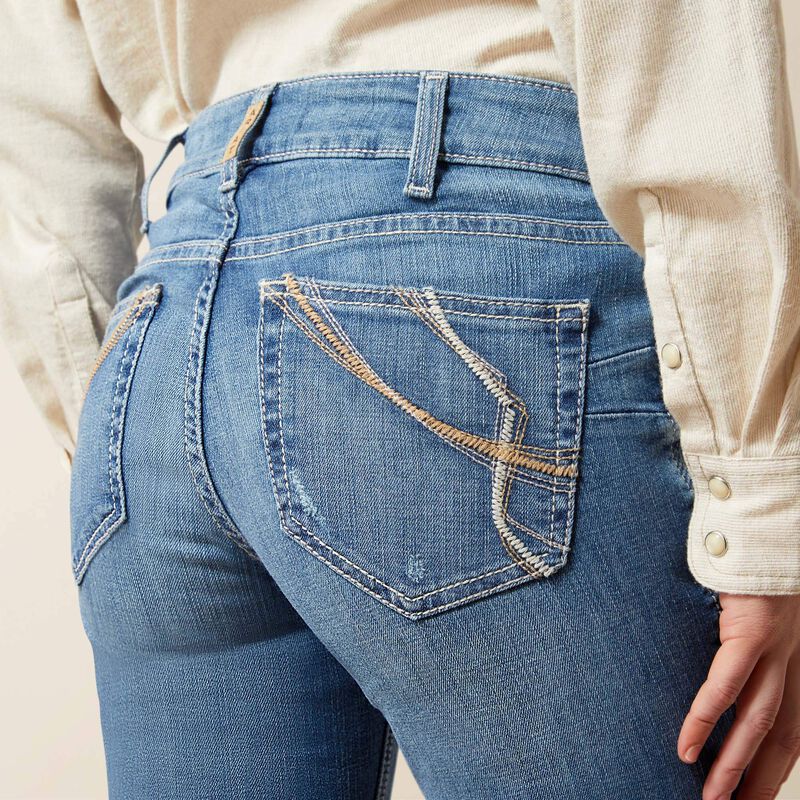 Womens Ariat Andrea Perfect Rise Raw Hem Flare Jean - Belfaire