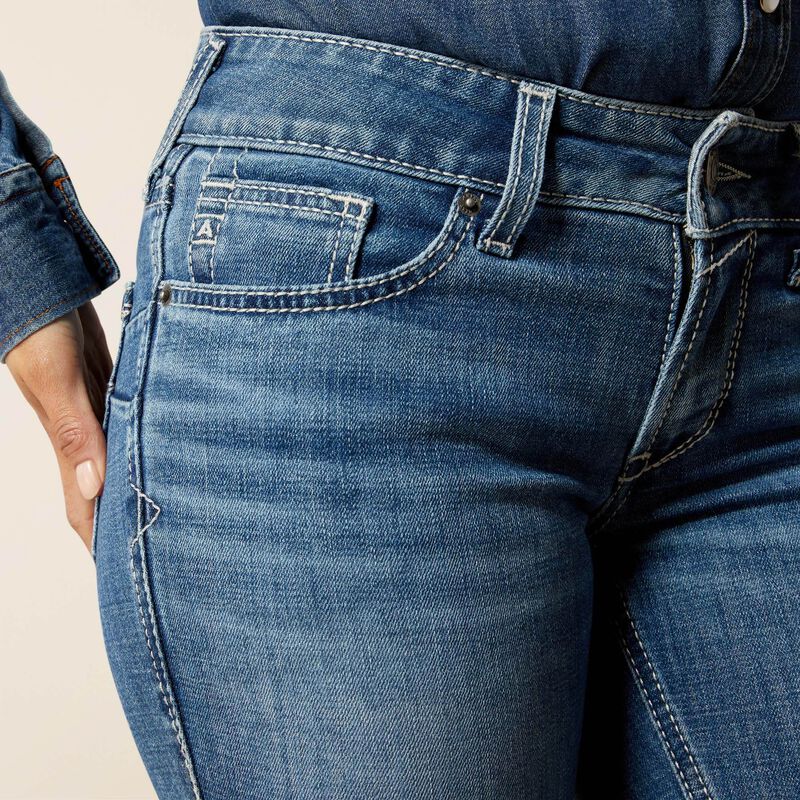 Womens Ariat Aisha Mid Rise Boot Cut Jean- Ithica